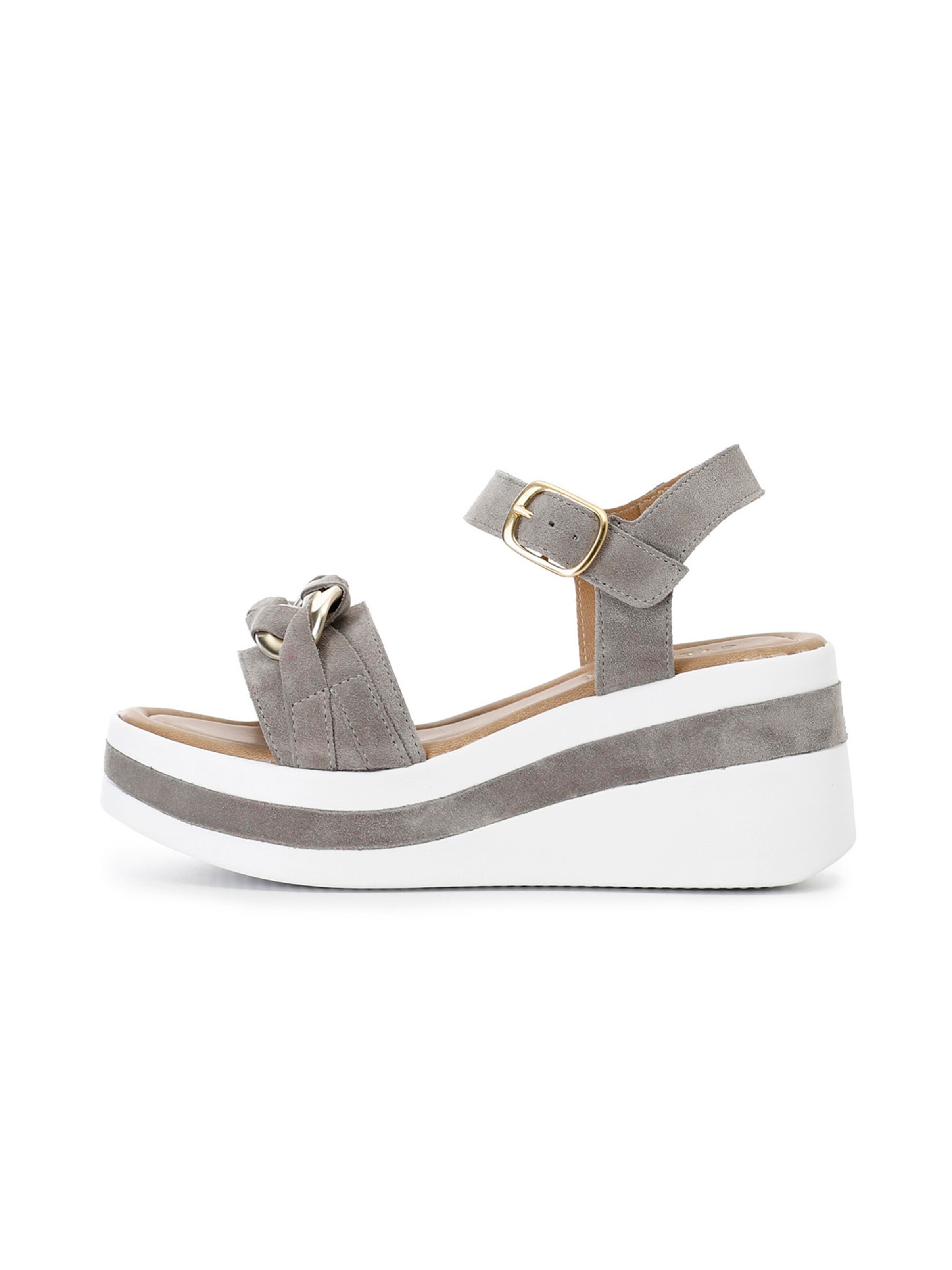 CAFè NOIR Sandaal in Grijs: voorkant