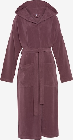 VIVANCE Bathrobe long ' Dreams' in Purple: front