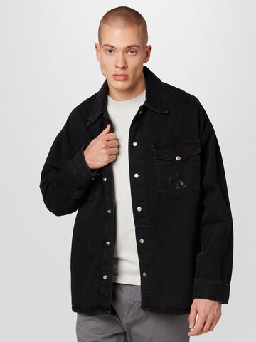 Calvin Klein Jeans Regular Fit Jacke in Schwarz: predná strana