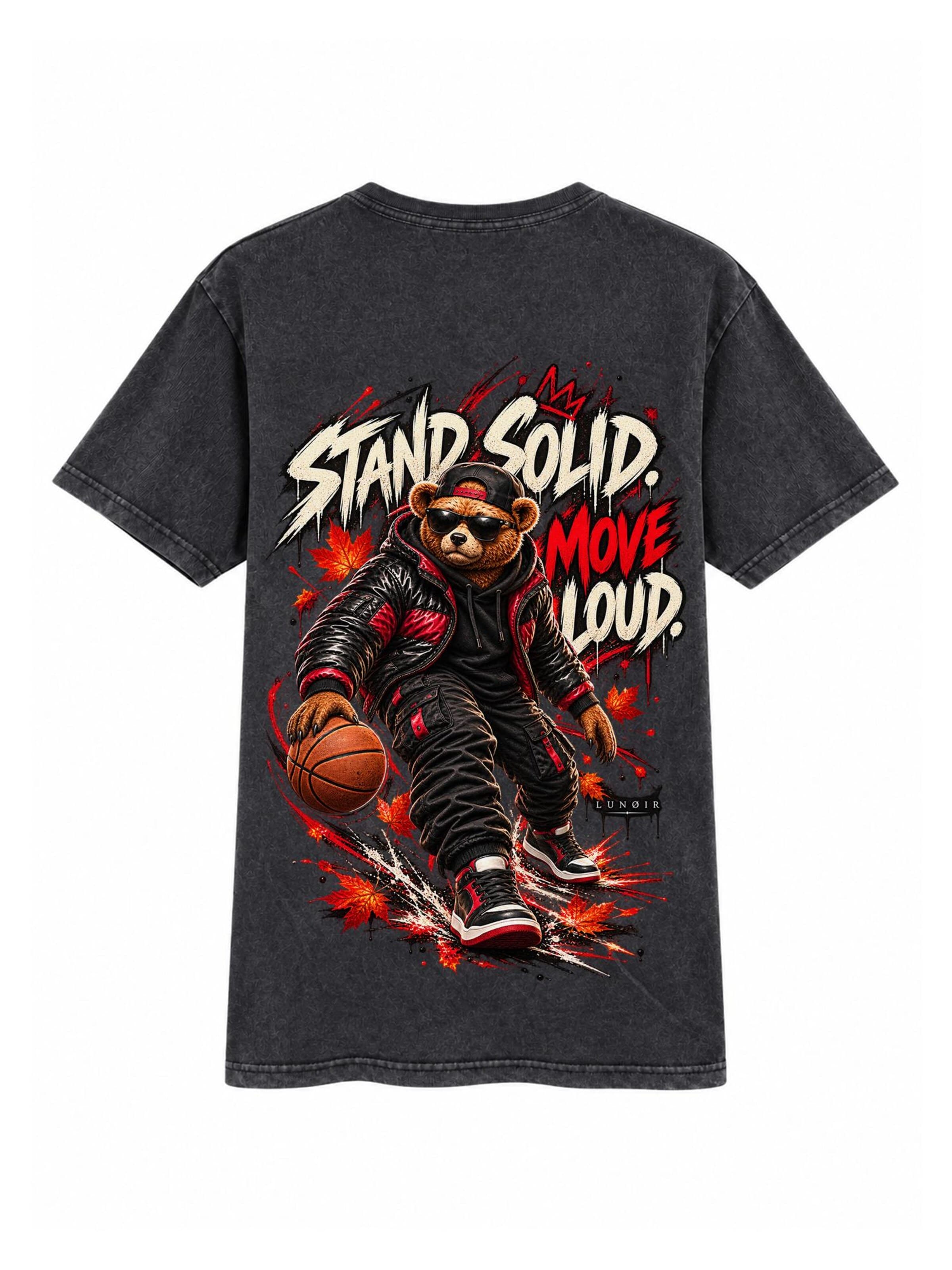 LUNØIR Studio Shirt 'BOSS Streetball Energy' in Black: front