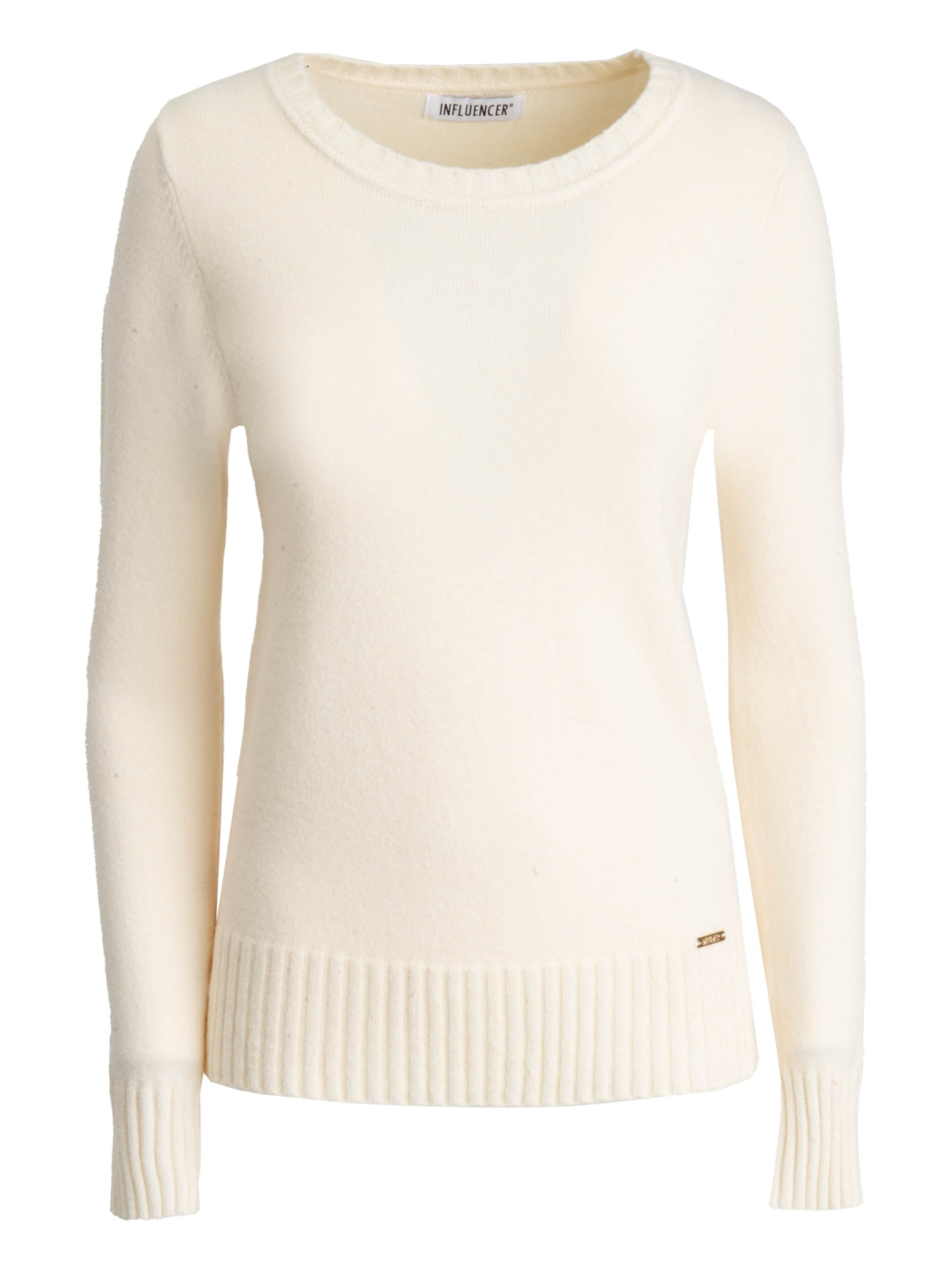 Influencer Pullover in Beige: Vorderseite