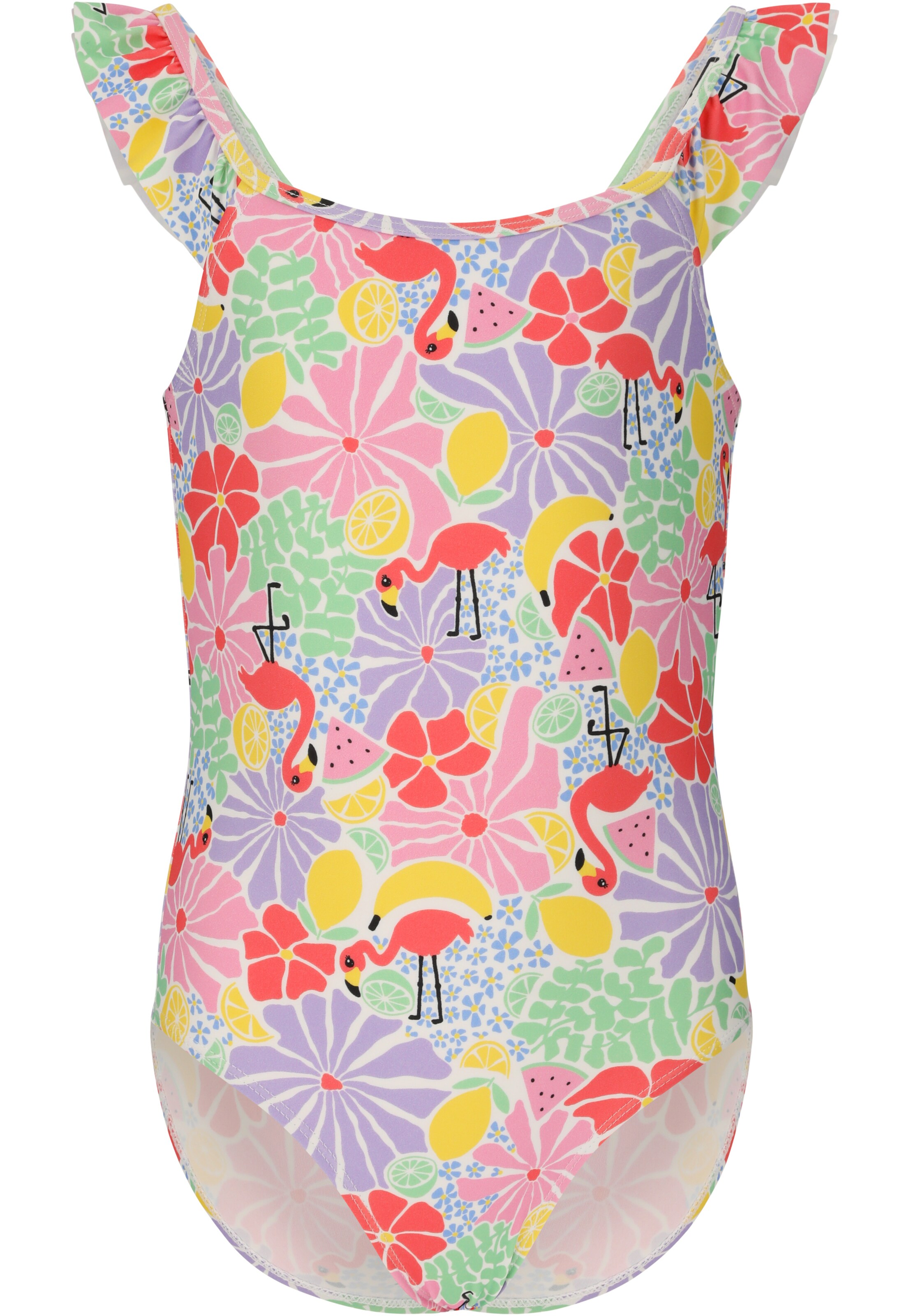 ZigZag Swimsuit 'Carly' in Purple: front