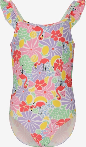 ZigZag Swimsuit 'Carly' in Purple: front