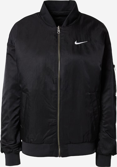 Geacă de primăvară-toamnă Nike Sportswear pe negru / alb, Vizualizare produs