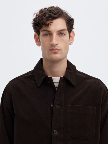 SELECTED - Ajuste regular Camisa en marrón