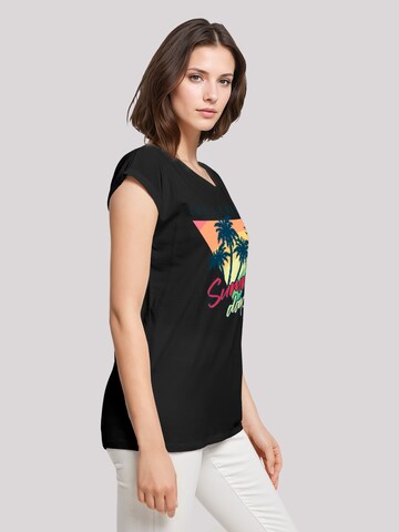T-shirt 'California Palmen Retro' F4NT4STIC en noir