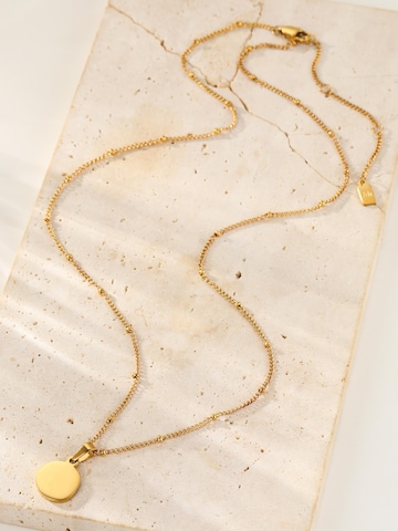 Hey Happiness Ketting 'Irregular Disc Pendant' in Goud
