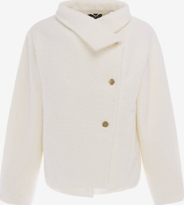 Veste en polaire faina en blanc : devant