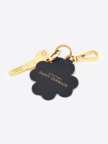 Ateliers Saint Germain Schlüsselanhänger 'Paris Clover' in Schwarz