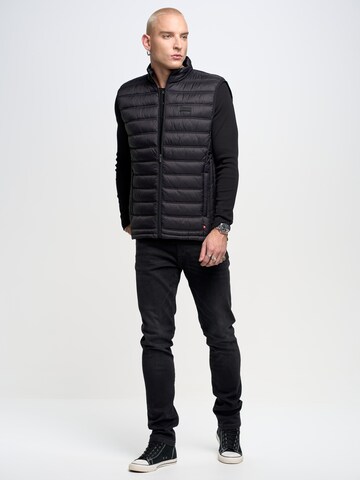 BIG STAR Bodywarmer ' JAXOON ' in Zwart