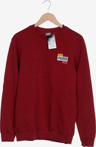 PUMA Sweatshirt & Zip-Up Hoodie in M in Red: front