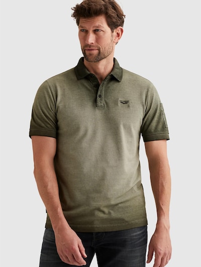 Maglietta 'Polo shirt with cold-dye wash and flight pocket' in S PME Legend di colore verde, Visualizzazione prodotti