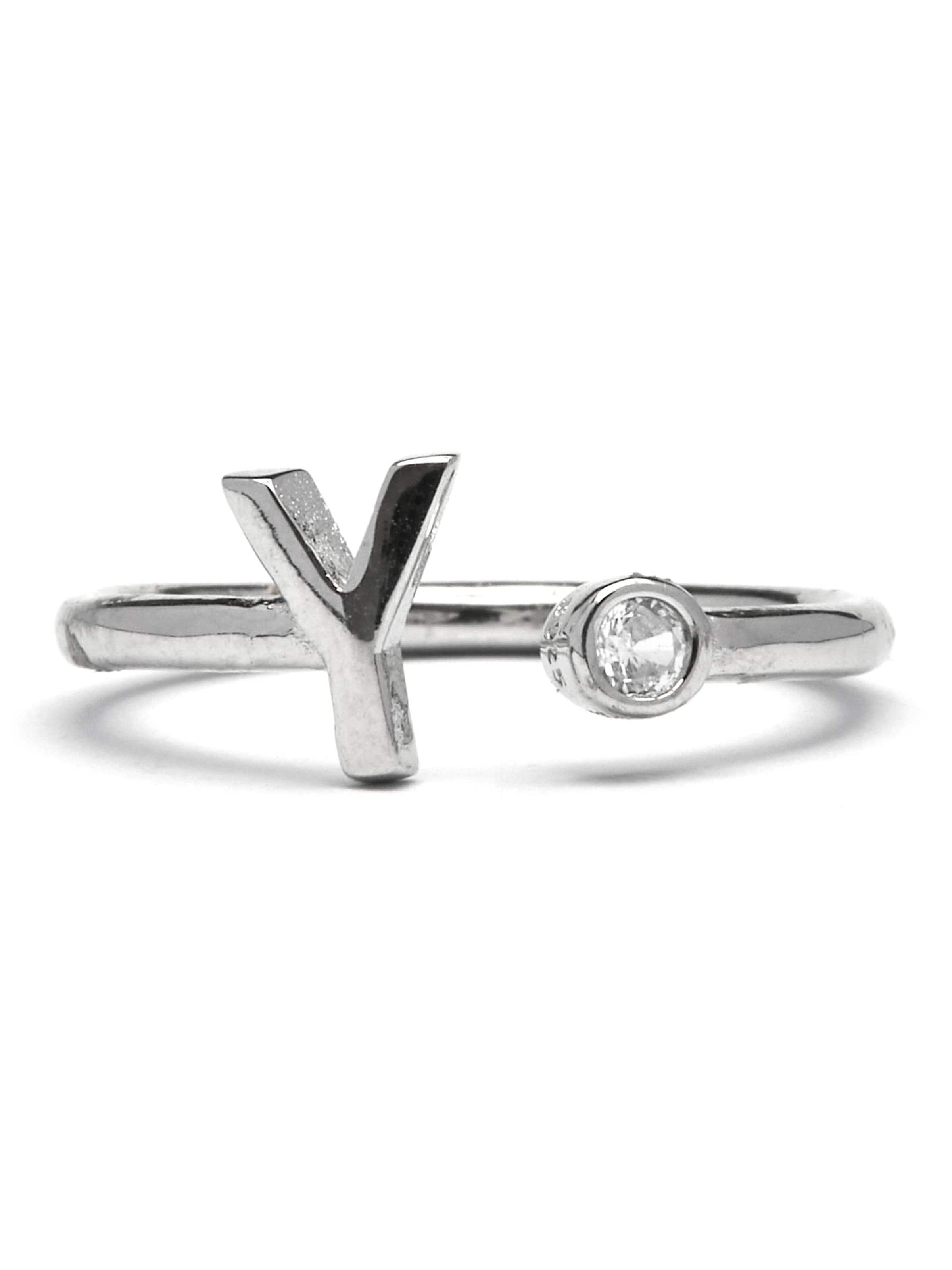 Luxenter Ring 'Alphabet Y' in Zilver