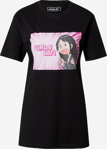 Merchcode Shirt 'Girls Win' in Schwarz: predná strana