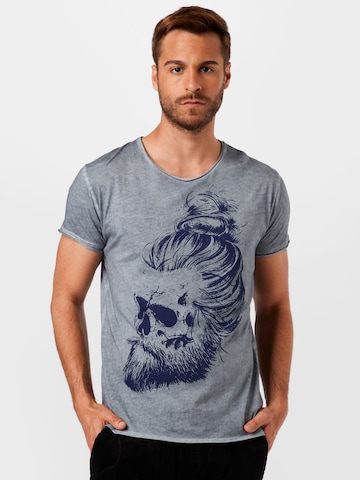 Key Largo Regular Fit T-Shirt 'GARETH' in Blau: predná strana