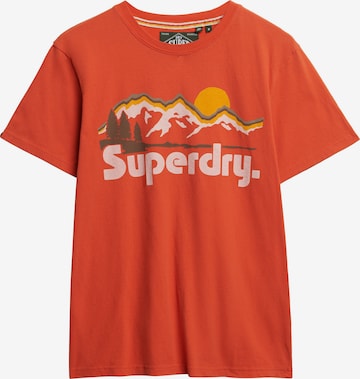 Superdry T-Shirt 'Great Outdoors' in Rot: Vorderseite