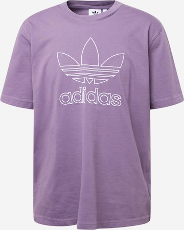 Tricou 'Adicolor Outline' de la ADIDAS ORIGINALS pe mov: față