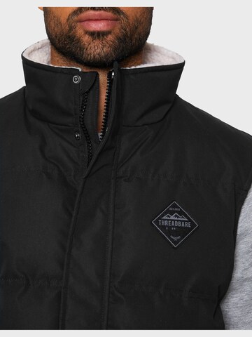 Threadbare Weste 'Track' in Schwarz
