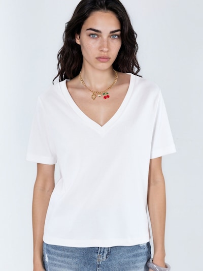 Busem T-shirt en S en blanc, Vue avec produit