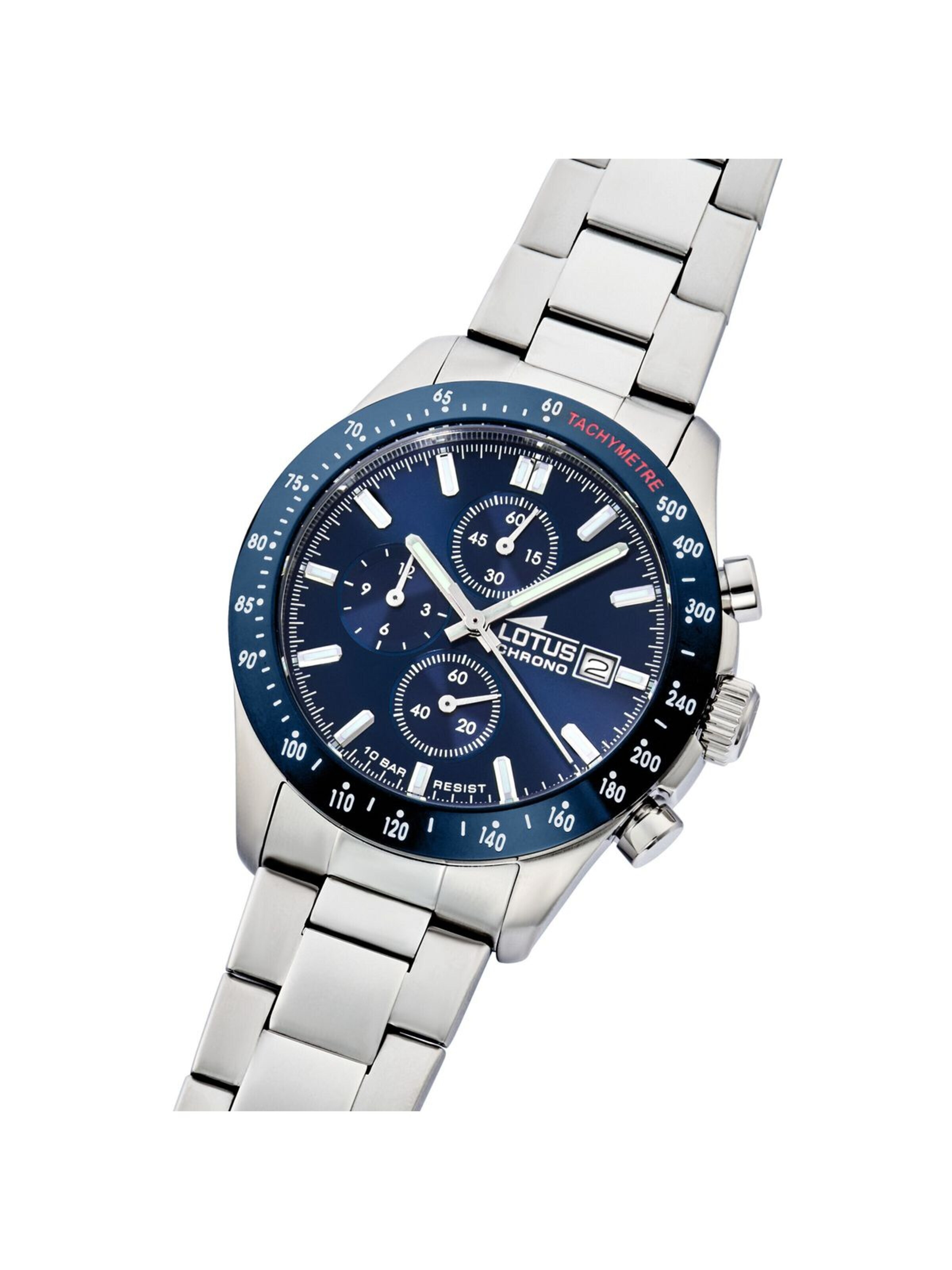 Montre à affichage analogique Lotus en bleu