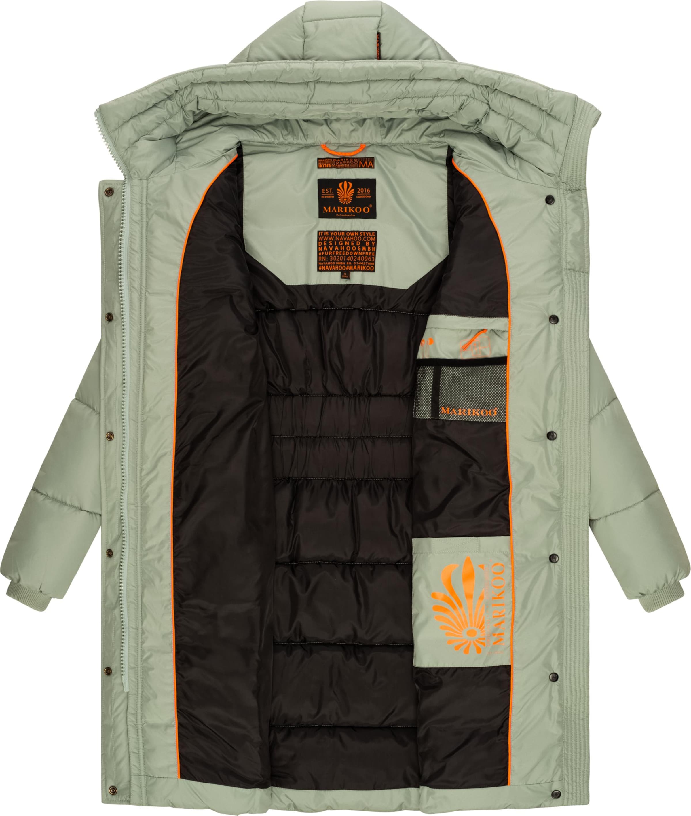 MARIKOO Winter coat 'Yuikoo' in Green