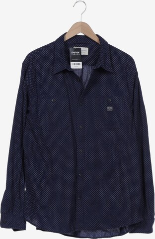 DENIM & SUPPLY Ralph Lauren Button Up Shirt in XXL in Blue: front