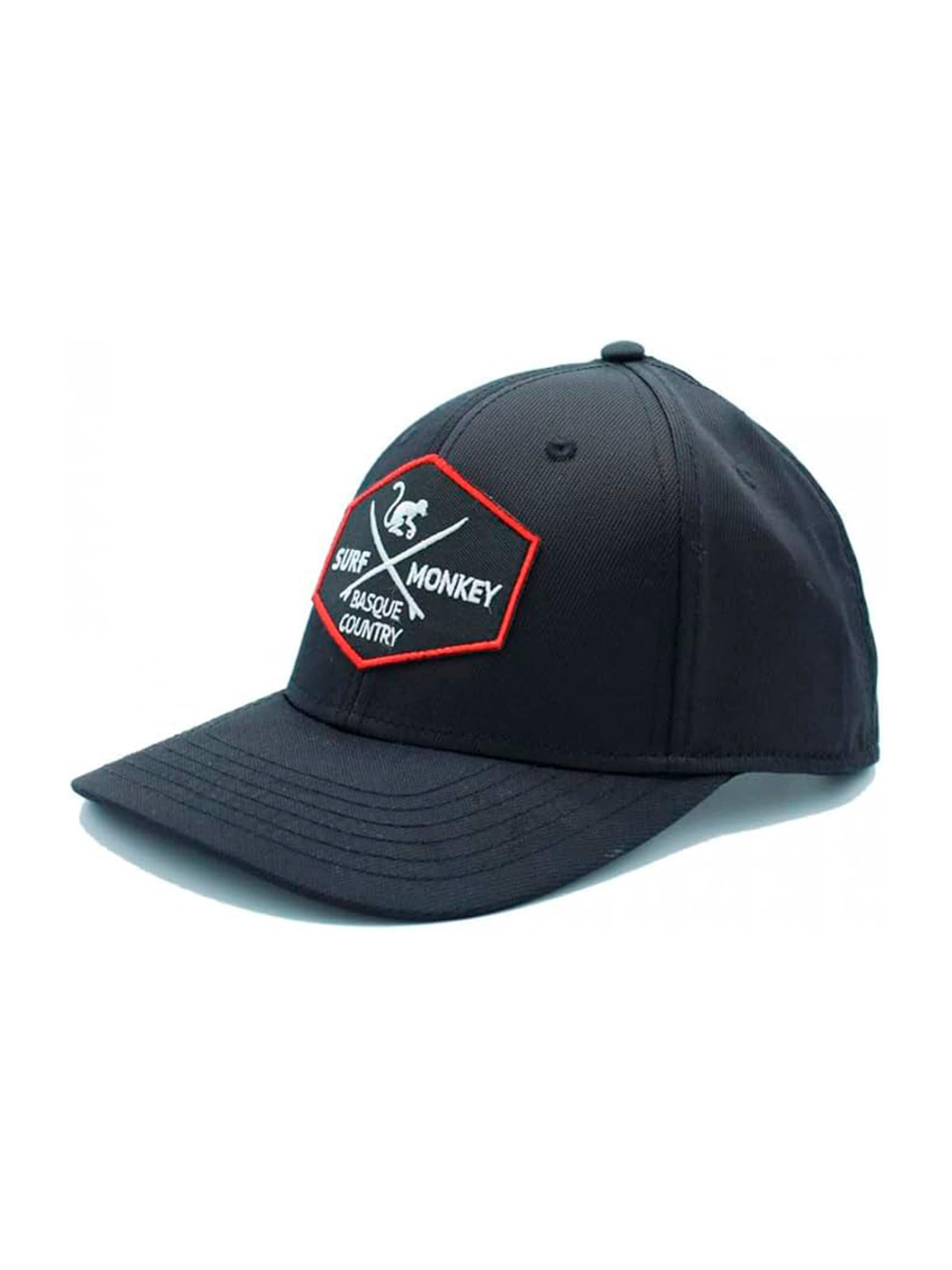 Surf Monkey - Boné desportivo em preto: frente