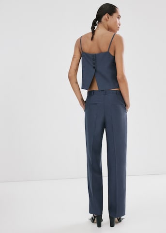 MANGO Wide Leg Hose 'Tempo' in Blau