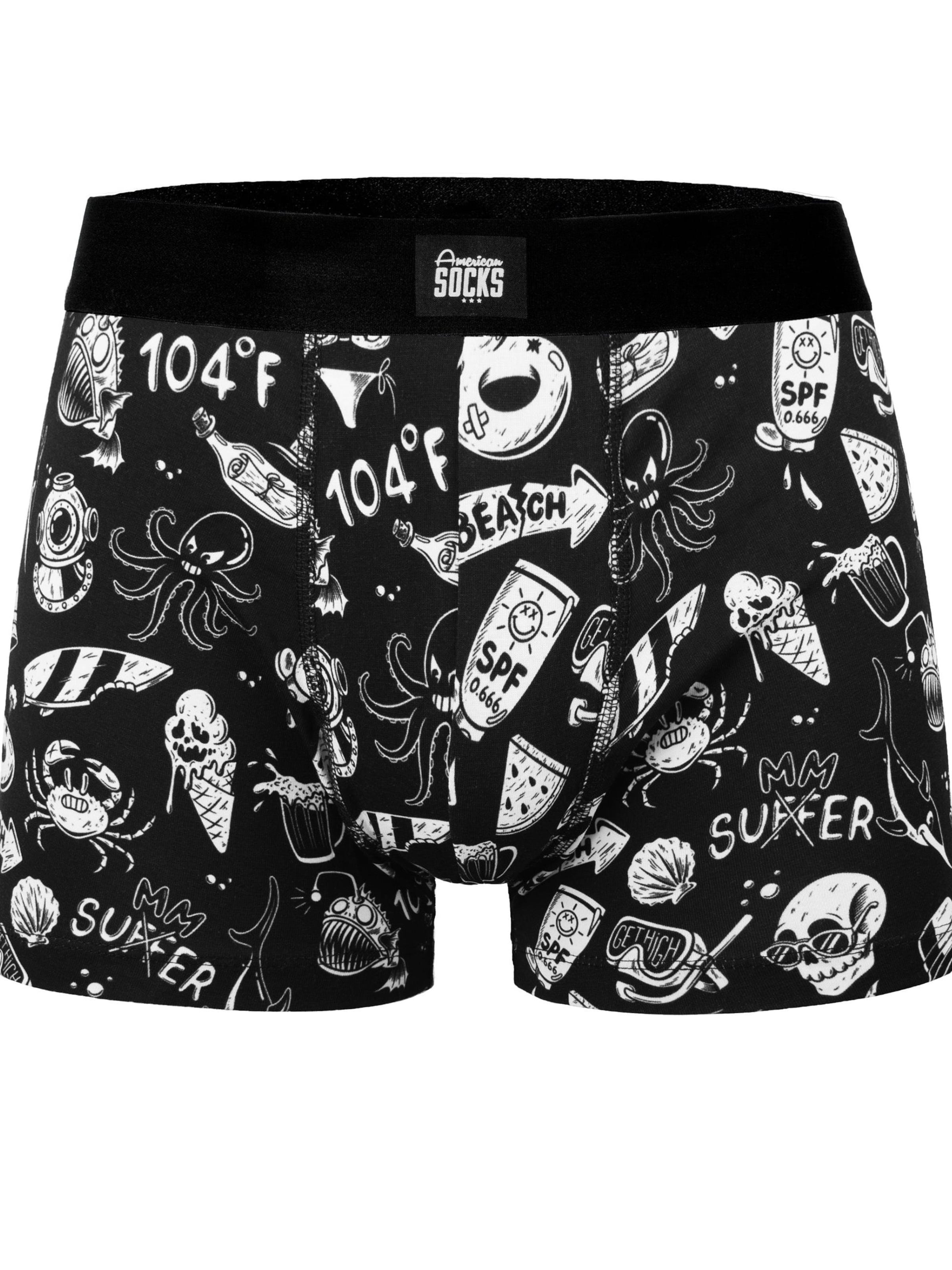 Boxers 'Hella Hot' American Socks en noir : devant