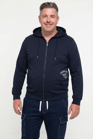 Men Plus Sweat jacket in Blue: front