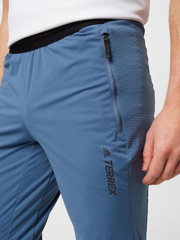 Slimfit Pantaloni sport 'TERREX Xperior' de la ADIDAS TERREX pe albastru