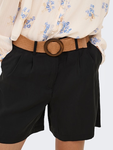 ONLY Voľný strih Plisované nohavice 'ONLIBIZA' - Čierna