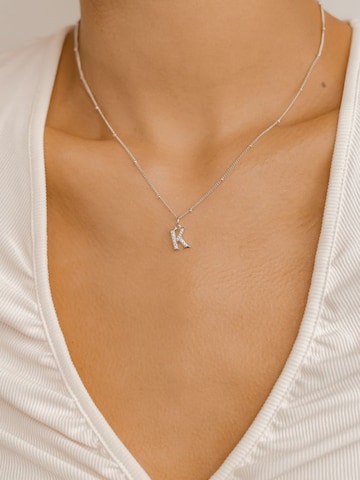 Hey Happiness - Cadena 'Letter K' en plata