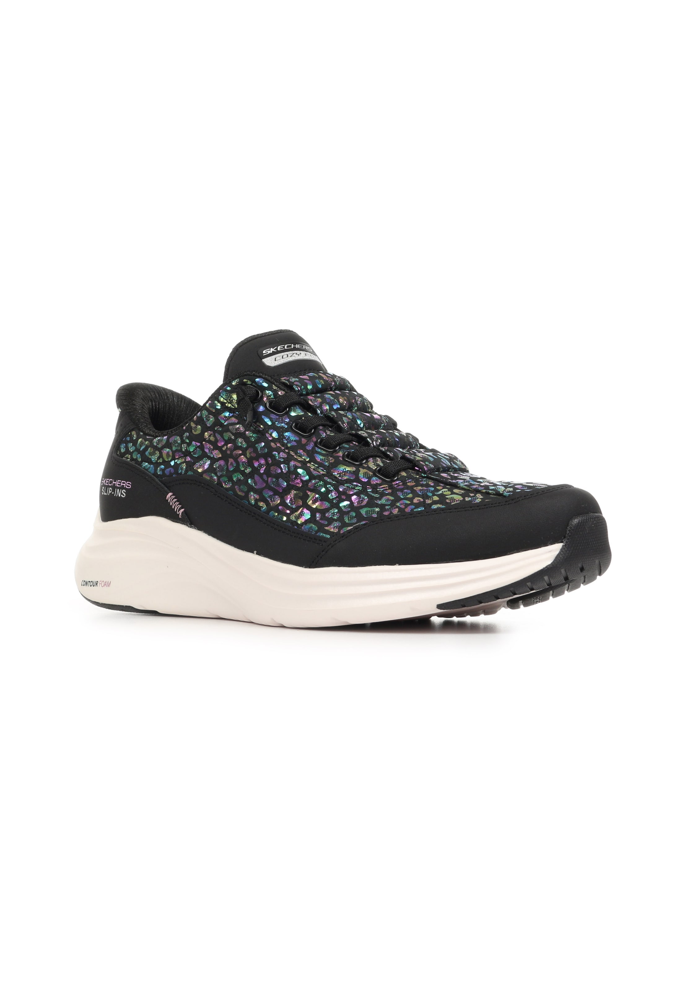 Sneaker bassa 'CONTOUR FOAM-RADIANT GLOW' di SKECHERS in nero: frontale