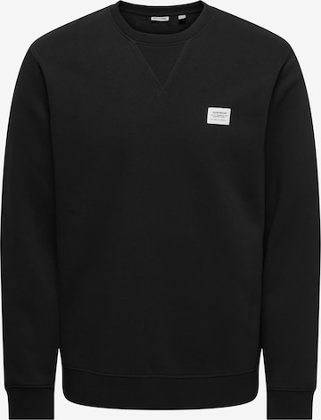 Only & Sons Sweatshirt 'ONSDawson' in Zwart: voorkant