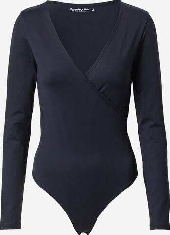 Abercrombie & Fitch Shirt bodysuit in Black: front