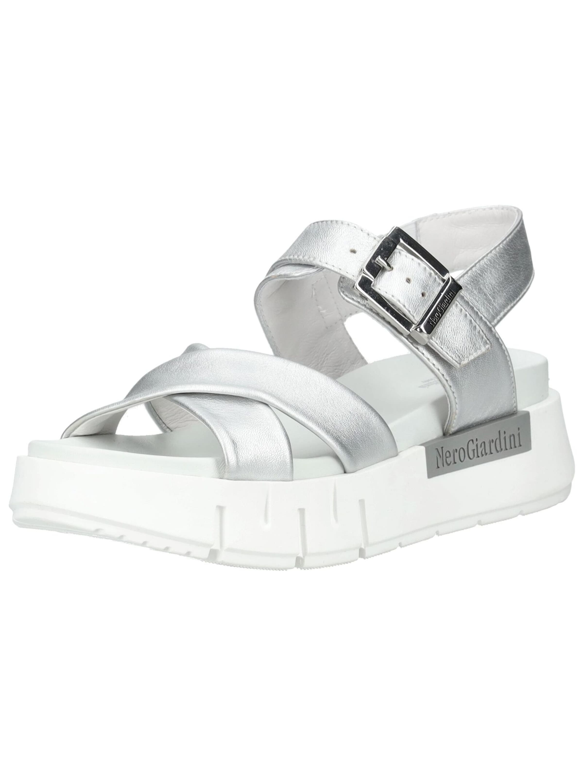 Nero Giardini Sandale in Silber: Vorderseite