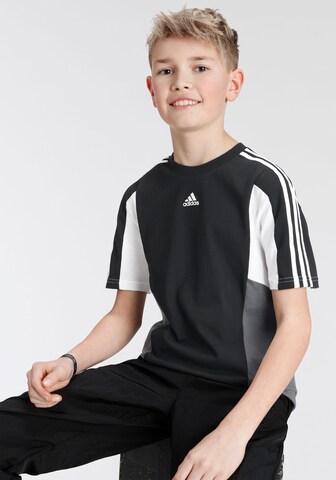 ADIDAS SPORTSWEAR Performance Shirt 'Colorblock 3-Stripes  Fit' in Black: front