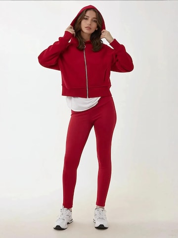 Hiccup Zip-Up Hoodie in Red