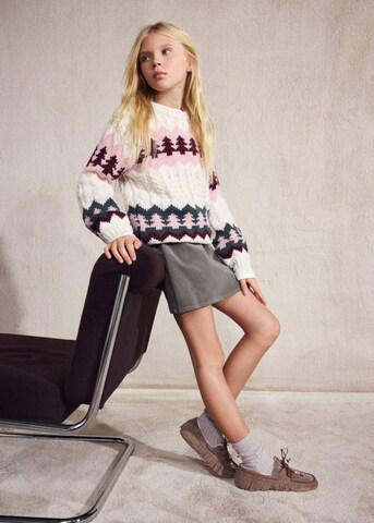 MANGO KIDS Sweater 'Tree' in Beige