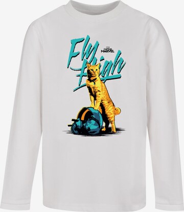 ABSOLUTE CULT Shirt 'Captain Marvel - Fly High' in Wit: voorkant