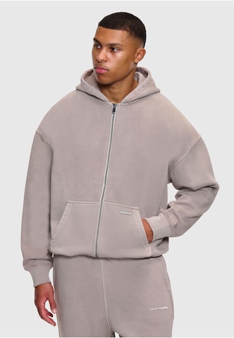 Dropsize Sweatvest in Beige: voorkant