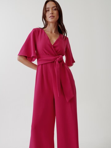 Tussah Jumpsuit 'CARIN ' in Roze