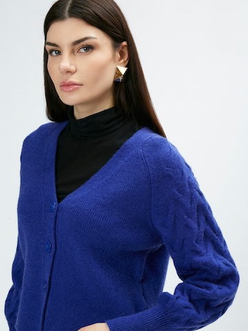 Influencer Knit cardigan in Blue