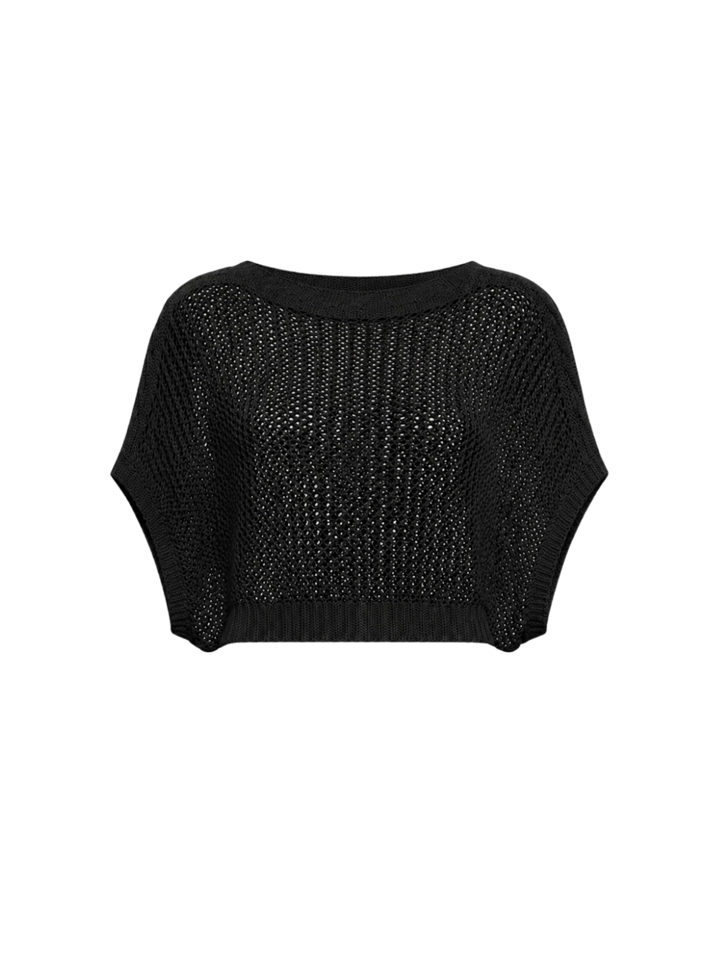 Süel knitwear Knitted top 'Birthday' in Black: front