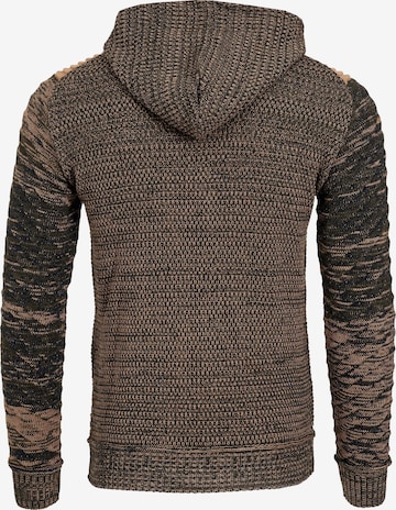 Rusty Neal Knit Cardigan in Brown