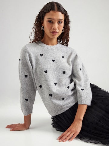 VILA - Jersey 'VIHEART' en gris: frente