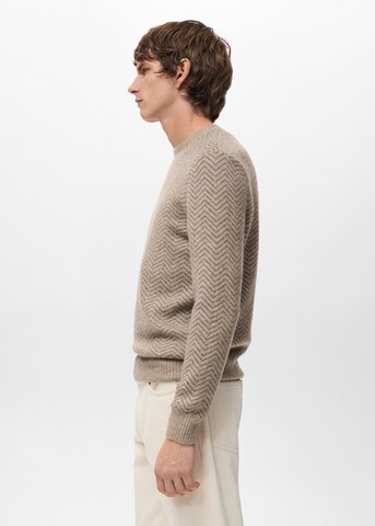 MANGO MAN Pullover in Beige