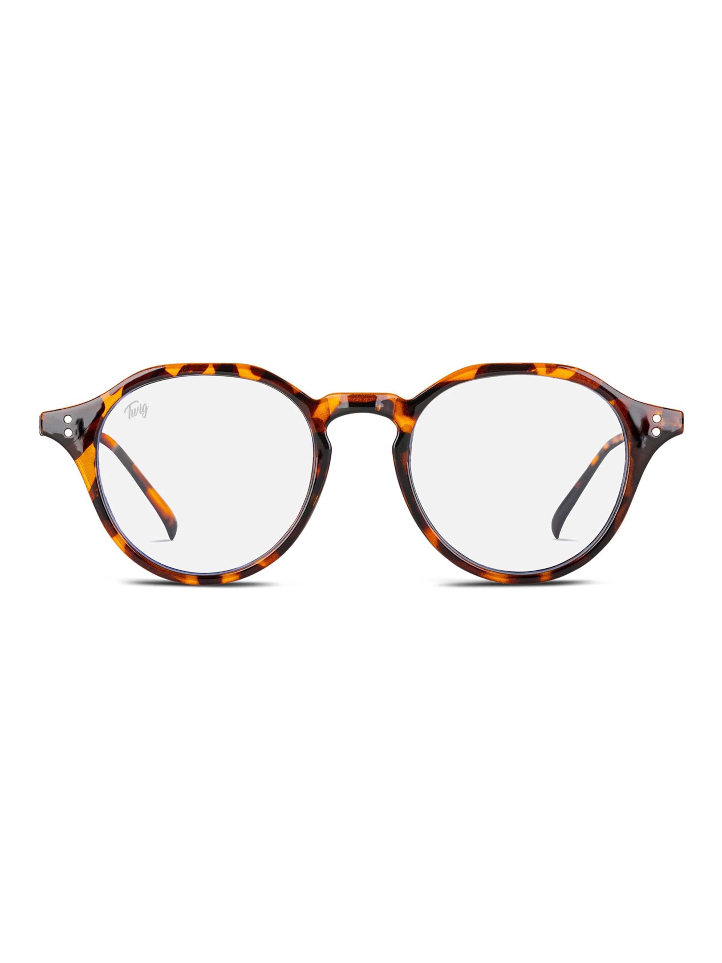 TWIG Concept Milano Glasses 'Langevin BlueLight' in Brown: front