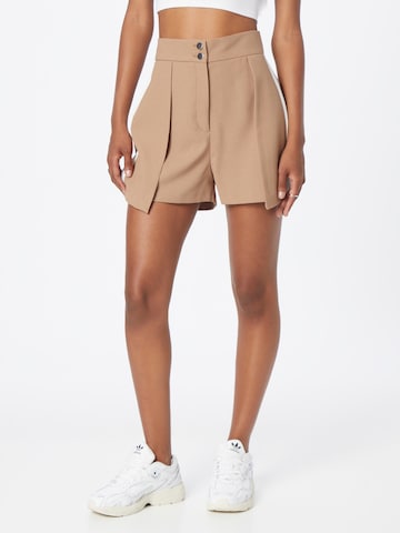 Regular Pantalon à pince River Island en beige : devant